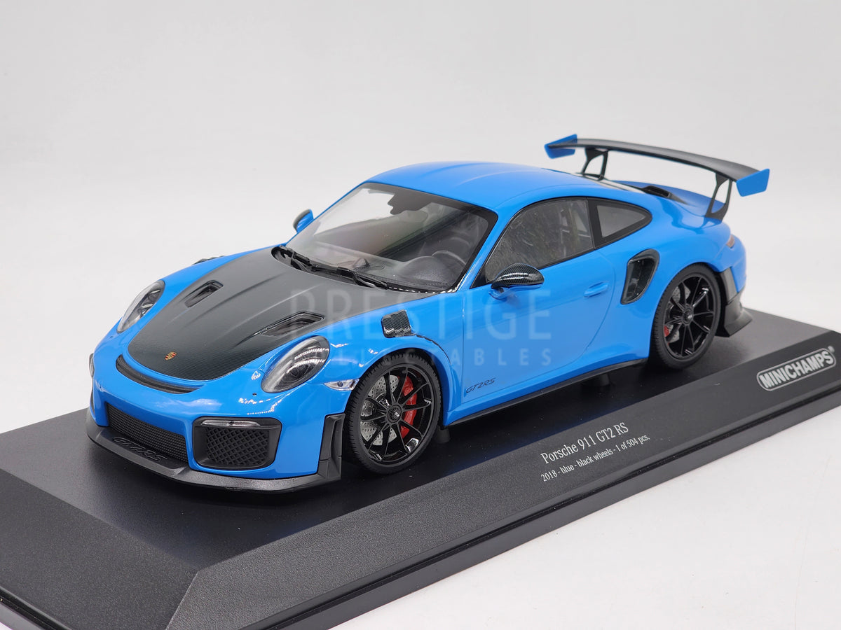 Minichamps 2018 Porsche 911 991.2 GT2 RS Miami Blue / Black 1:18