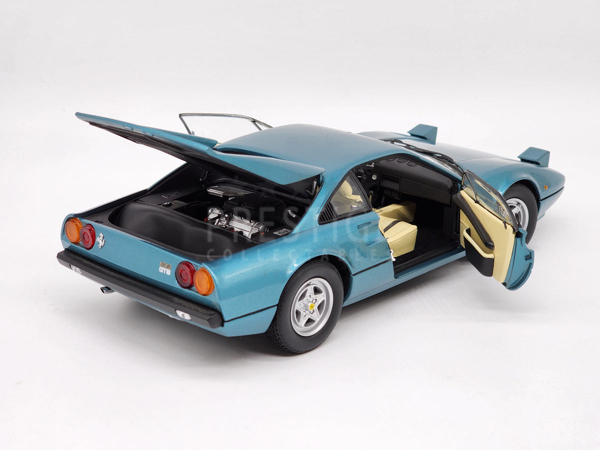 READ * Kyosho 1975 Ferrari 308 GTB Paris Saloon Debut Version Teal