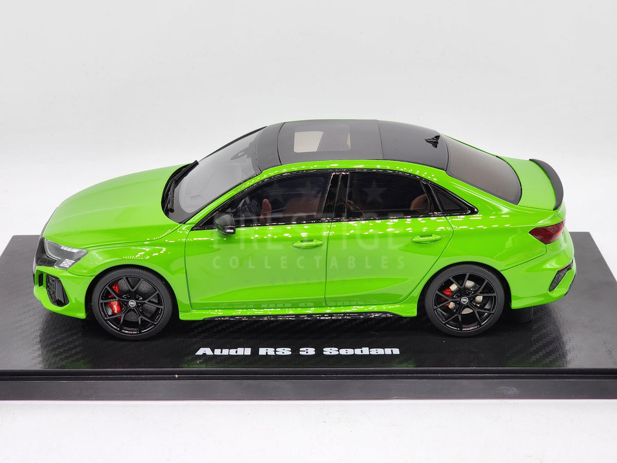 GT Spirit 2021 Audi RS3 Sedan 8Y Kyalami Green GT414 1:18 Scale - New