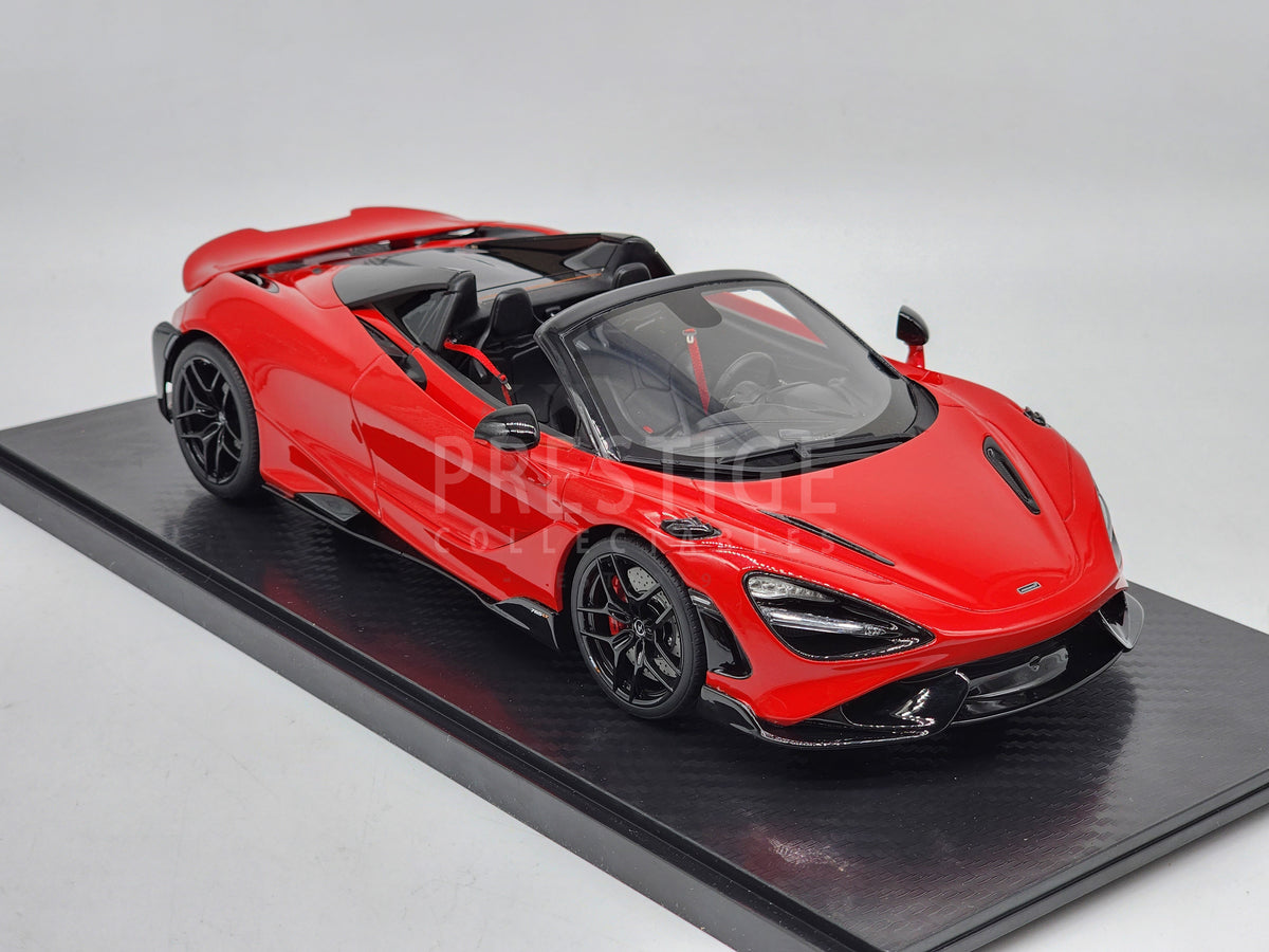 GT Spirit 2021 McLaren 765LT Spider Vermillon Red GT420 1:18 Scale
