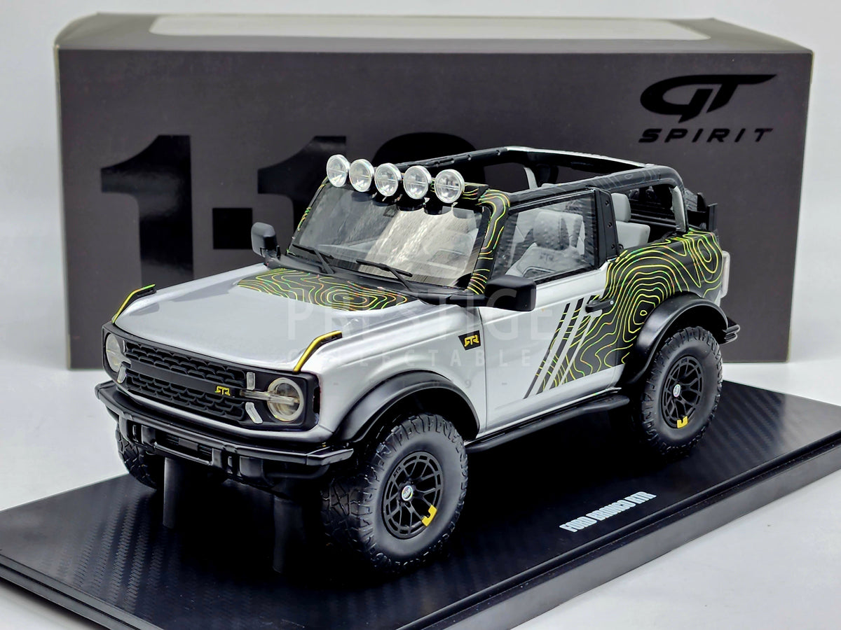 GT Spirit 2022 Ford Bronco By RTR Iconic Silver GT404 1:18