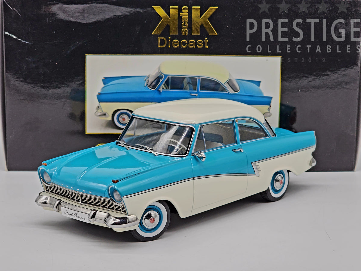 KK-Scale 1957 Ford Taunus 17M P2 Turquoise / White 1:18 Scale - Used