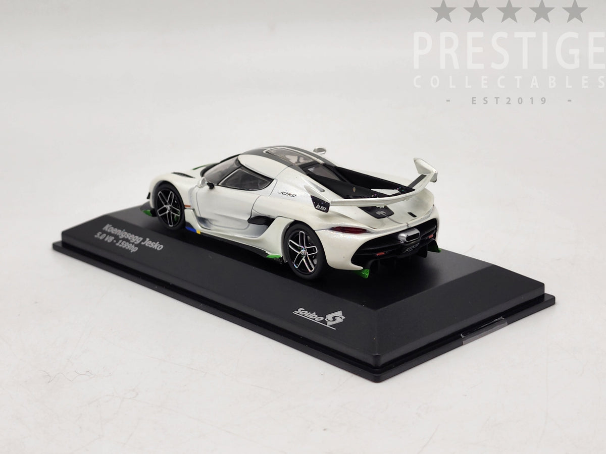 Solido 2021 Koenigsegg Jesko 5.0 V8 Pearl White / Grey Hypercar 1:43 S –  PrestigeCollectables