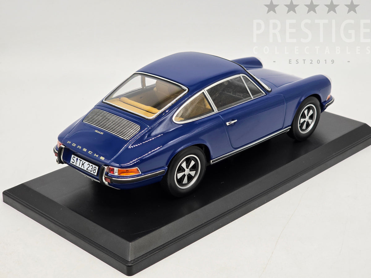 Norev 1969 Porsche 911 S Coupe Blue 1:18 Scale - New