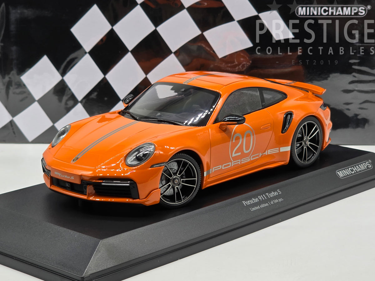 Porsche 911 Turbo S (992) China 20th Anniversary Edition Gulf Orange Mini 1:43 Porsche 911 Turbo S (992) China 20th Anniversary Edition Gulf Orange Mini 1:43