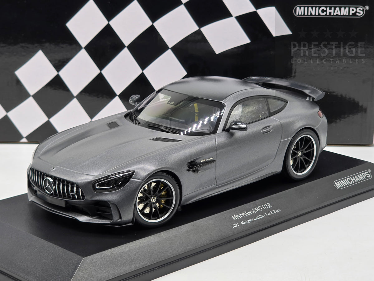 Minichamps 2021 Mercedes Benz AMG GT-R Matte Grey Metallic 1:18