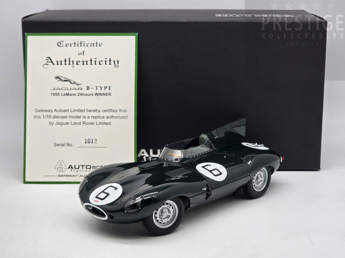 AUTOart Signature 1955 Jaguar D-Type Le Mans 24hr Winner #6 Green 