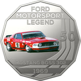2018 50c Uncirculated Coin - High Octane 1969 Ford Mustang Boss 302 Allan Moffat