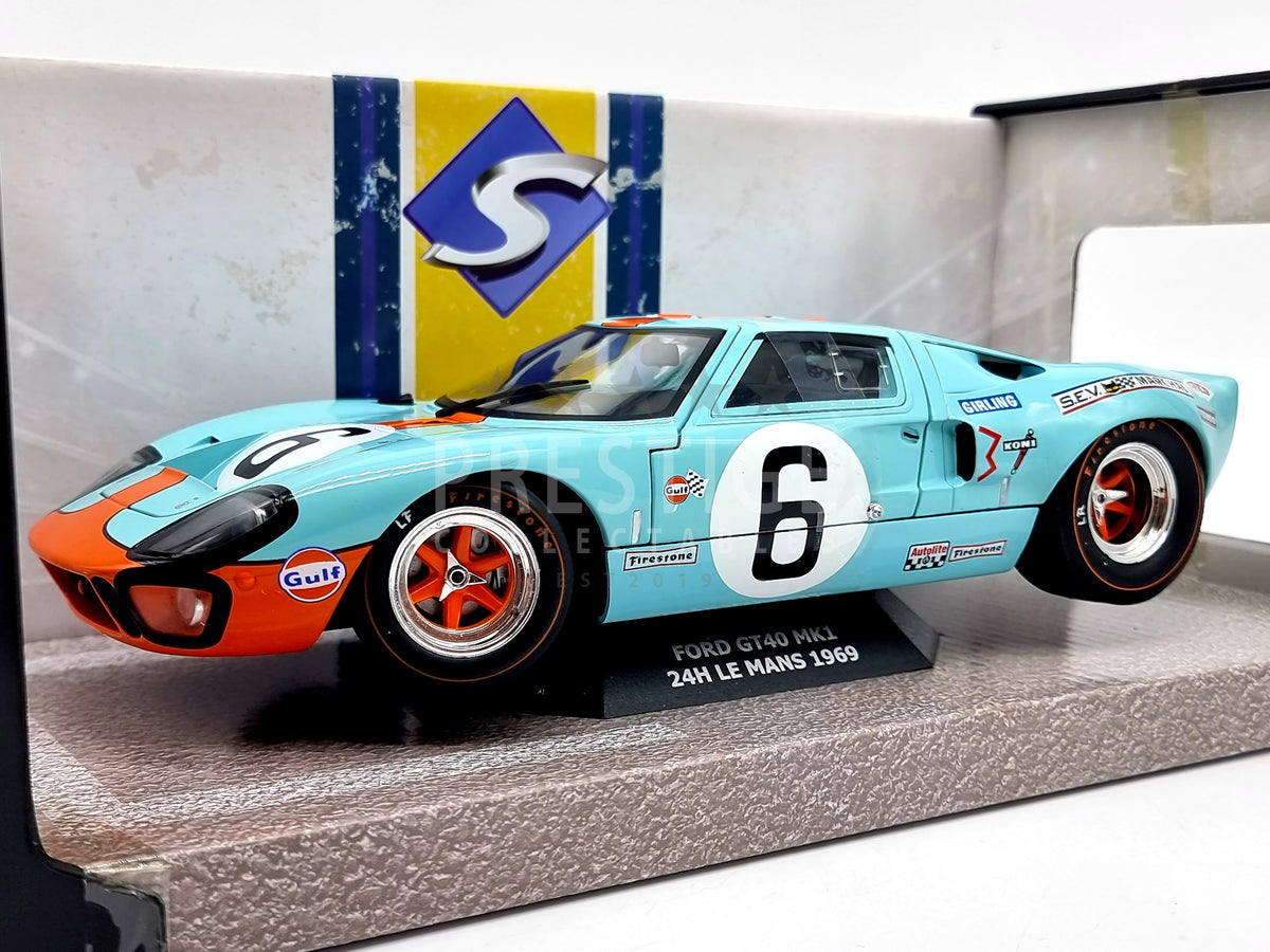 Solido 1969 Ford GT40 MK1 Winner 24h Le Mans Ickx/Oliver Gulf Livery 1:18  Scale - New