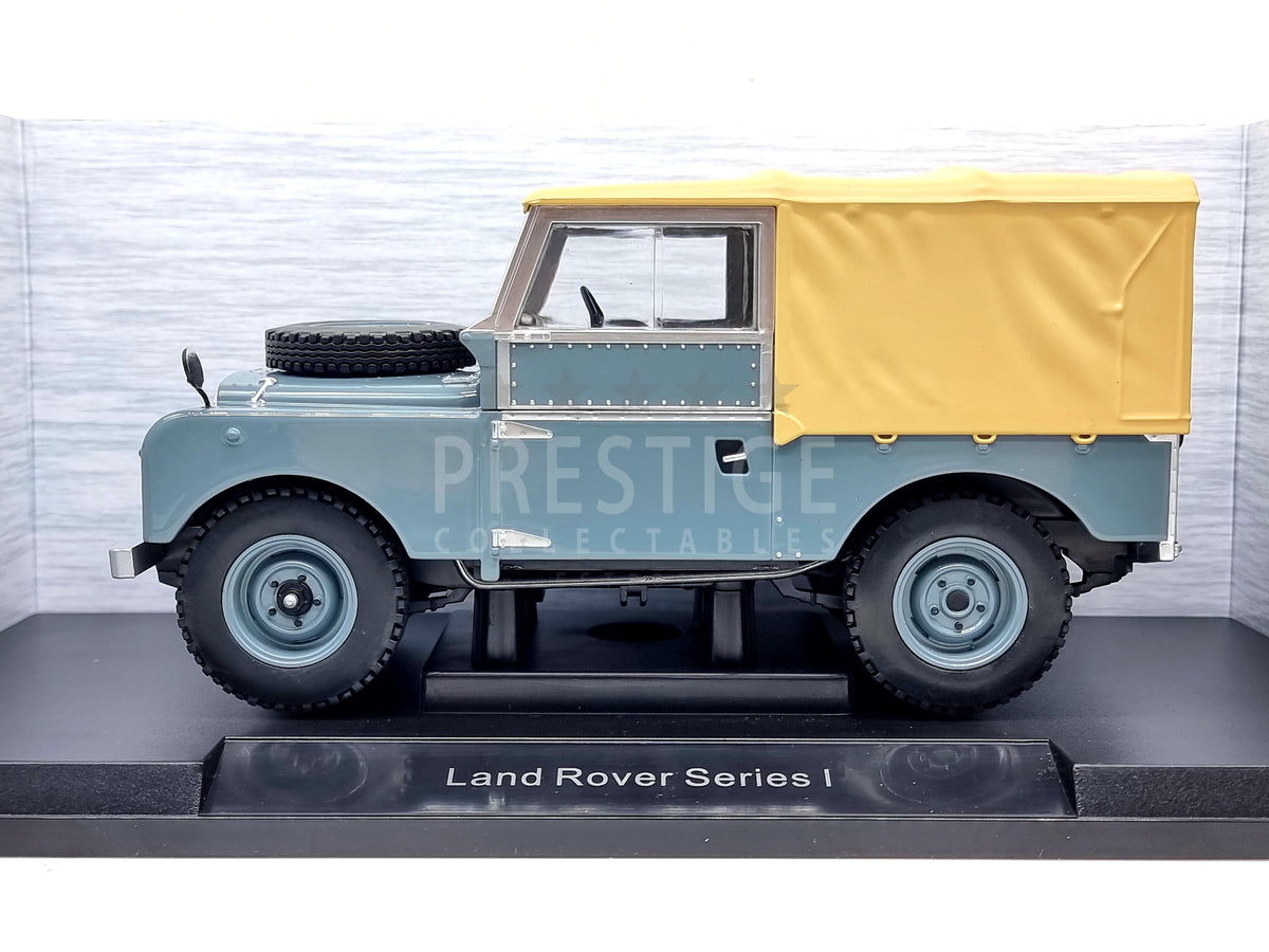 MCG 1957 Land Rover Series 1 RHD SWB with Softtop Grey 1:18 Scale