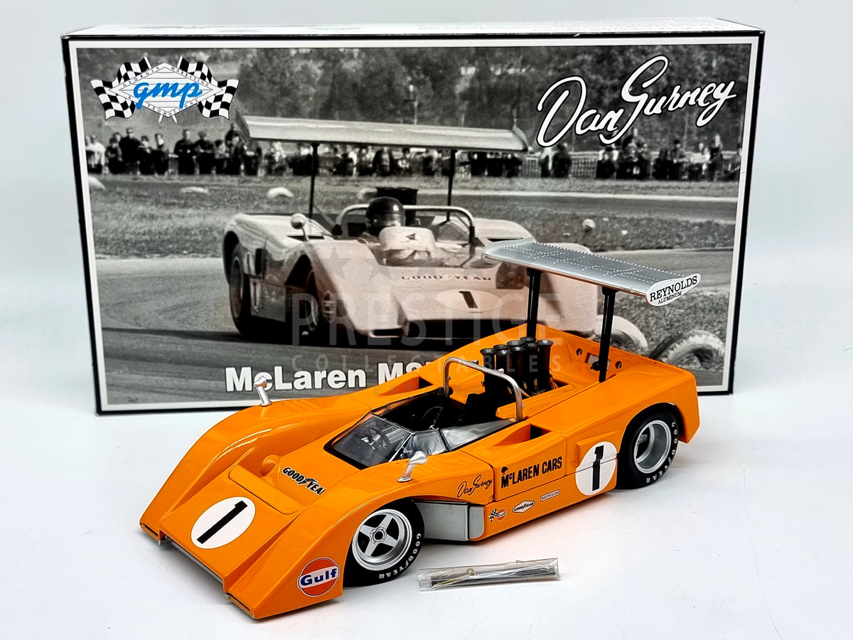 GMP 1969 McLaren M8B High Wing #1 CAN AM Dan Gurney 12023 1:18 Scale - Used