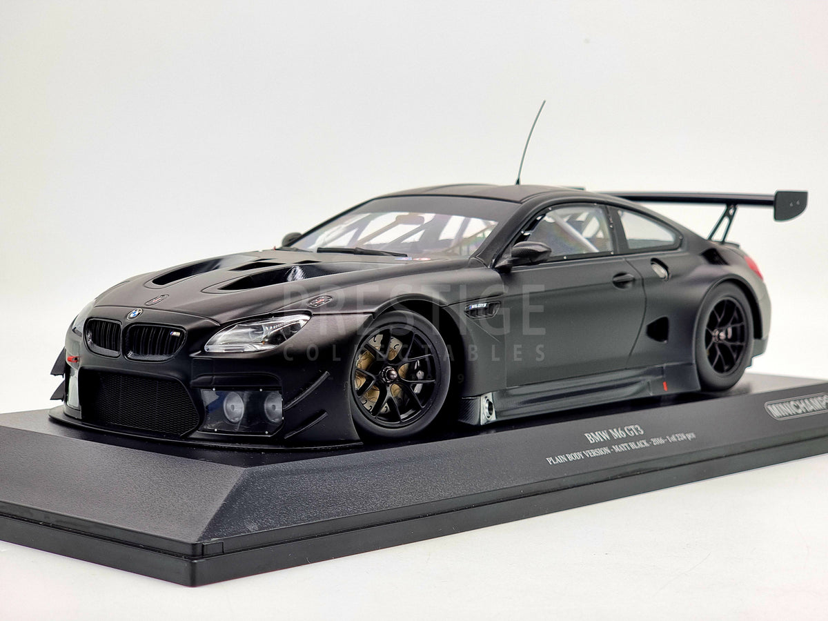 Minichamps RARE 2016 BMW M6 GT3 Matte Black Plain Body 1:18 Scale