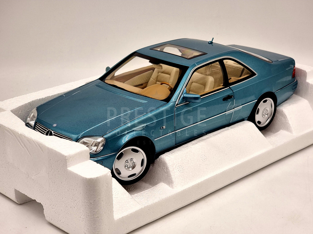 Norev 1997 Mercedes Benz CL600 C140 Coupe V12 Aqua 1:18 Scale - New