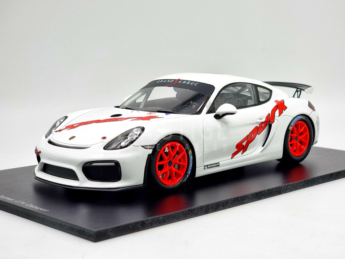 Spark Motorsport Porsche Cayman GT4 Clubsport White 1:18 Scale