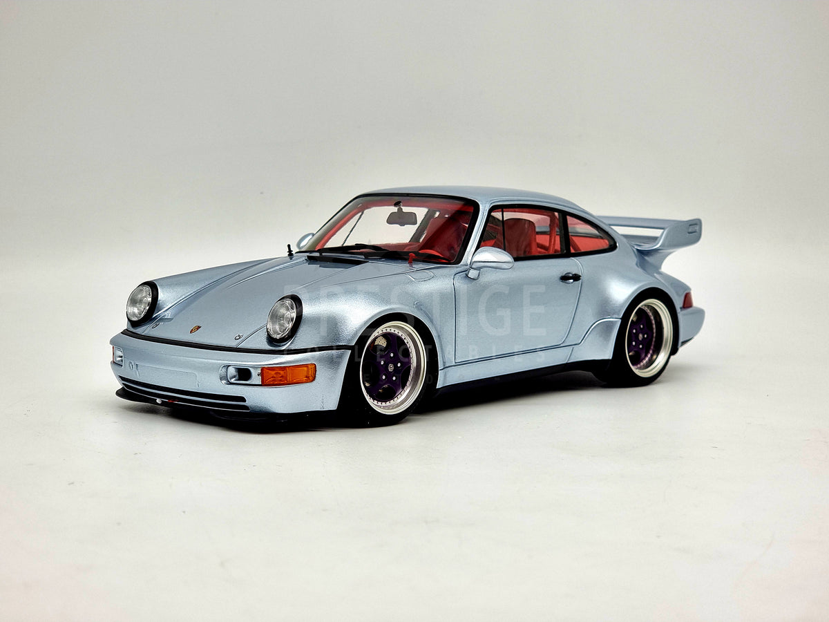 GT Spirit 1990 Porsche 911 (964) RSR 3.8 Polar Silver GT837 1:18