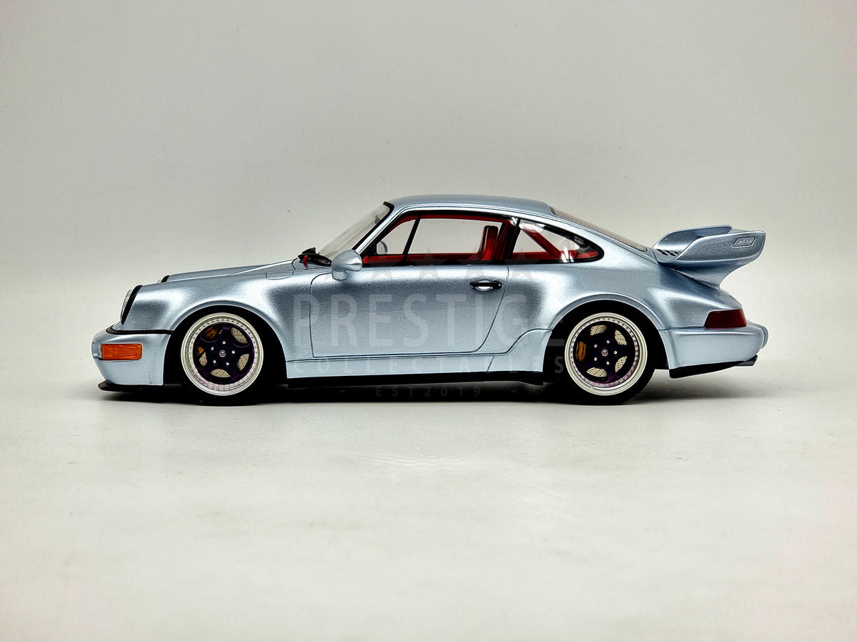 GT Spirit 1990 Porsche 911 (964) RSR 3.8 Polar Silver GT837 1:18