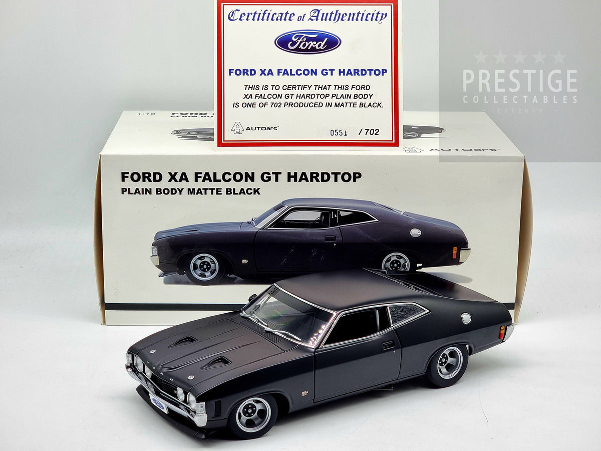 AUTOart Ford XA GT Falcon Hardtop Coupe 351 Matte Black RARE 1:18