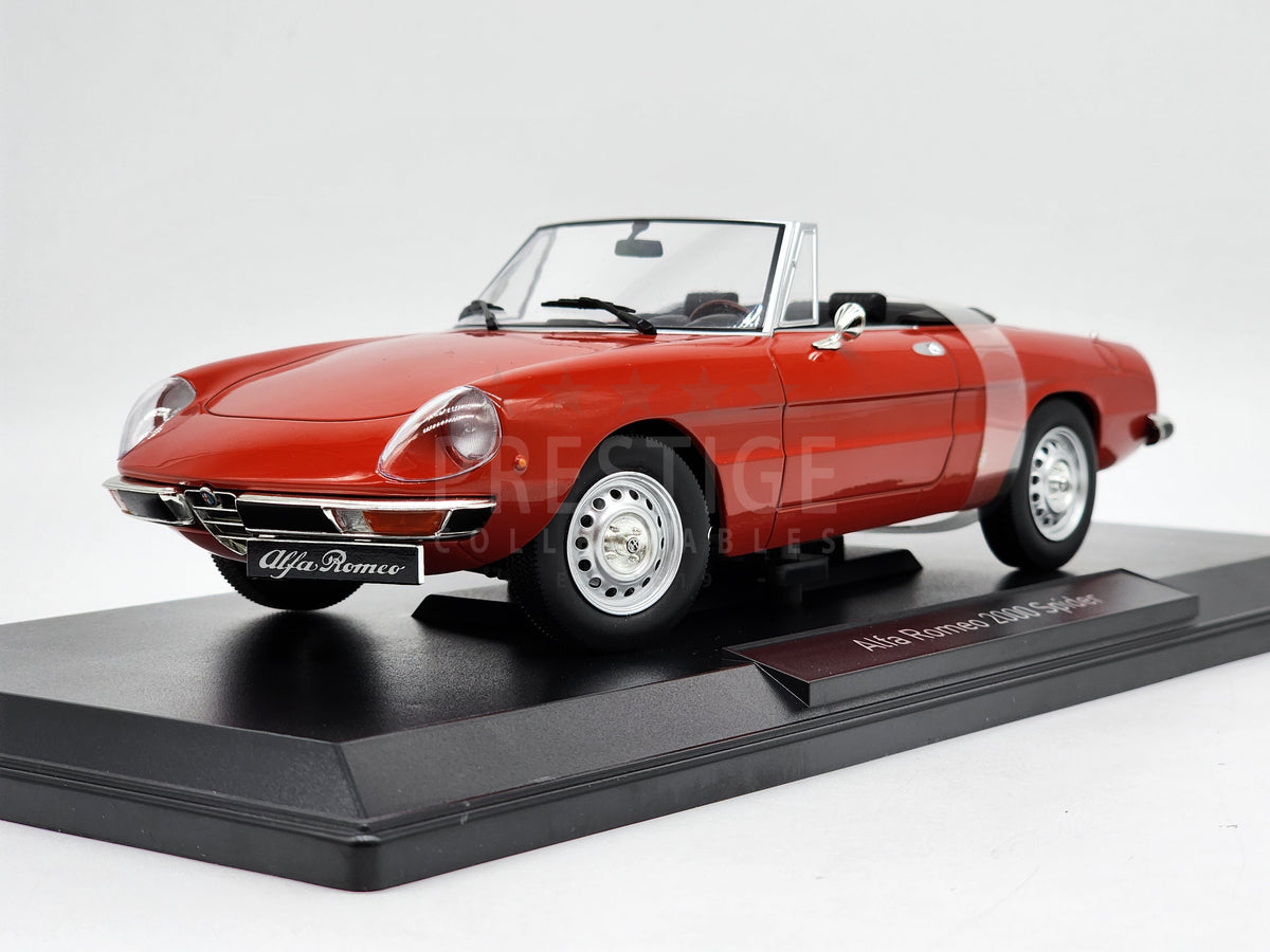 Norev 1978 Alfa Romeo 2000 Spider with Softtop Red 1:18 Scale