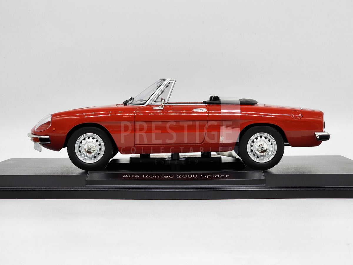 Norev 1978 Alfa Romeo 2000 Spider with Softtop Red 1:18 Scale