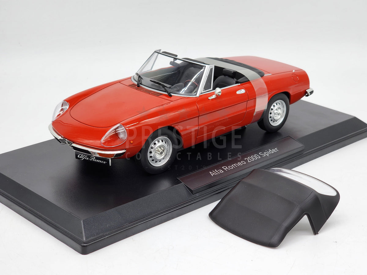 Norev 1978 Alfa Romeo 2000 Spider with Softtop Red 1:18 Scale