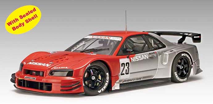 AUTOart 2003 Nissan Skyline Nismo R34 GTR JGTC Test Car #23 1:18