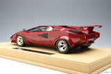 Make Up / IDEA 1985 Lamborghini Countach LP5000 QV w Rear Wing Metallic Red 1:18 - New