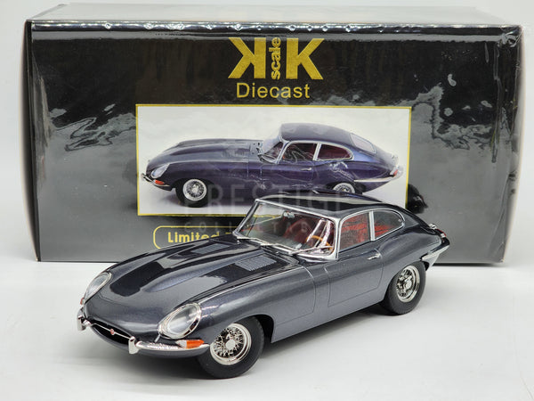 KK-Scale 1961 Jaguar E-Type Series 1 LHD Coupe Grey Metallic 1:18 - New