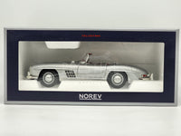 Norev 1957 Mercedes Benz 300SL Roadster with Hardtop Silver 183890 1:18 - New