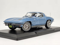 Norev 1963 Chevrolet Corvette Stingray Hardtop Light Blue Metallic 1:18 - New