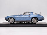 Norev 1963 Chevrolet Corvette Stingray Hardtop Light Blue Metallic 1:18 - New