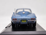 Norev 1963 Chevrolet Corvette Stingray Hardtop Light Blue Metallic 1:18 - New