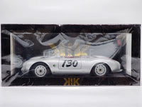 KK-Scale 1953 - 1957 Porsche 550A Spyder James Dean Silver LARGE 1:12 Scale - New