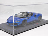 BBR 2022 Ferrari 296 GTS Racing Blue Metallic (Blu Corsa) w Showcase 1:18 - New