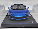 BBR 2022 Ferrari 296 GTS Racing Blue Metallic (Blu Corsa) w Showcase 1:18 - New