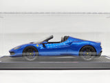 BBR 2022 Ferrari 296 GTS Racing Blue Metallic (Blu Corsa) w Showcase 1:18 - New