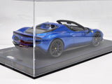 BBR 2022 Ferrari 296 GTS Racing Blue Metallic (Blu Corsa) w Showcase 1:18 - New