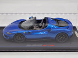 BBR 2022 Ferrari 296 GTS Racing Blue Metallic (Blu Corsa) w Showcase 1:18 - New