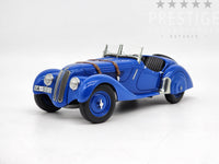 Genuine BMW by AUTOart 1938 BMW 328 Roadster w Roof Blue 1:18 Scale - Used