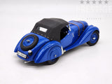 Genuine BMW by AUTOart 1938 BMW 328 Roadster w Roof Blue 1:18 Scale - Used