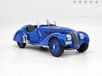 Genuine BMW by AUTOart 1938 BMW 328 Roadster w Roof Blue 1:18 Scale - Used