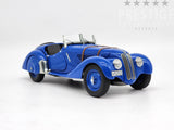 Genuine BMW by AUTOart 1938 BMW 328 Roadster w Roof Blue 1:18 Scale - Used