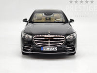 Norev 2021 Mercedes Benz S-Class AMG Line W223 Black Metallic OPENS 1:18 - New