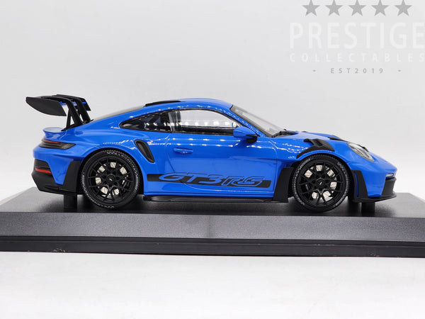 Porsche 911 (992) GT3 RS 2023 blu / nero decorativo 1/18