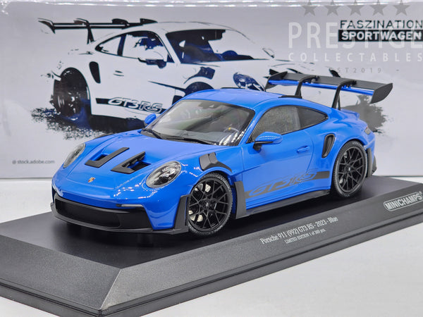 Minichamps 2023 Porsche 911 GT3 RS 992 Arrow Blue w Black Wheels 1:18 - New