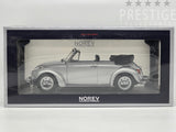 Norev 1973 Volkswagen Beetle 1303 Convertible Open Roof Silver 1:18 - New