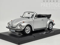 Norev 1973 Volkswagen Beetle 1303 Convertible Open Roof Silver 1:18 - New