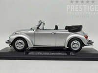 Norev 1973 Volkswagen Beetle 1303 Convertible Open Roof Silver 1:18 - New