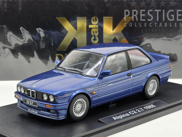 KK-Scale 1988 BMW E30 Alpina C2 2.7 Coupe Blue Metallic 1:18 - New