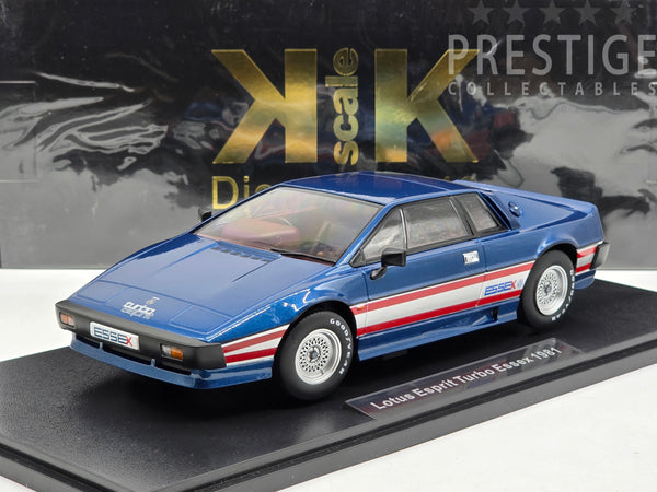 KK-Scale 1981 Lotus Esprit Turbo Essex Blue Metallic 1:18 Scale - New