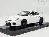 Norev 2007 Porsche 911 GT2 997 Coupe White OPENS 1:18 Scale - New *READ *